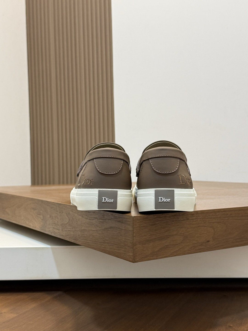 Dior Men's Vamp-Strap Slip-On Shoes — back