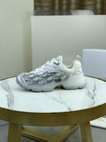 Dior Navy Patterned Low-Top Sneakers — front