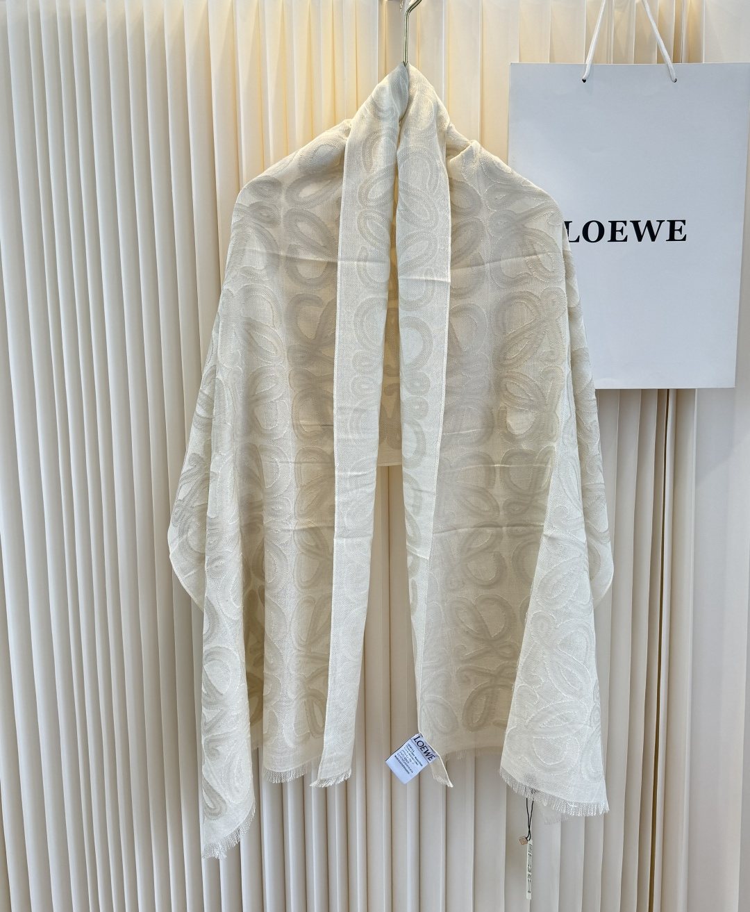 LOEWE Anagram Fringed Scarf — hero
