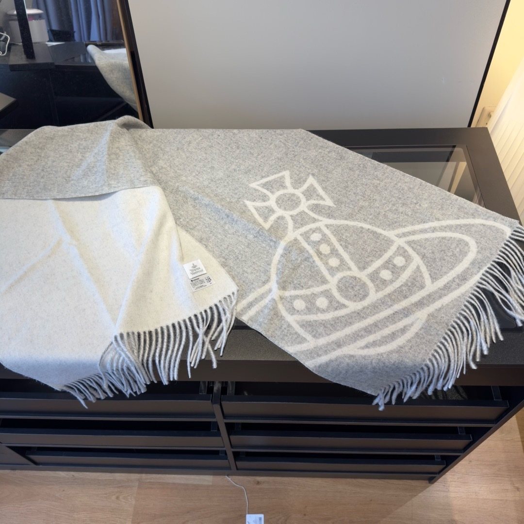 Vivienne Westwood Orb Fringed Scarf — side