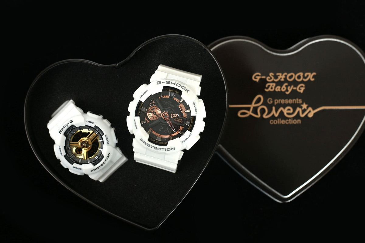 Casio White Silver Couple Watch Set — hero