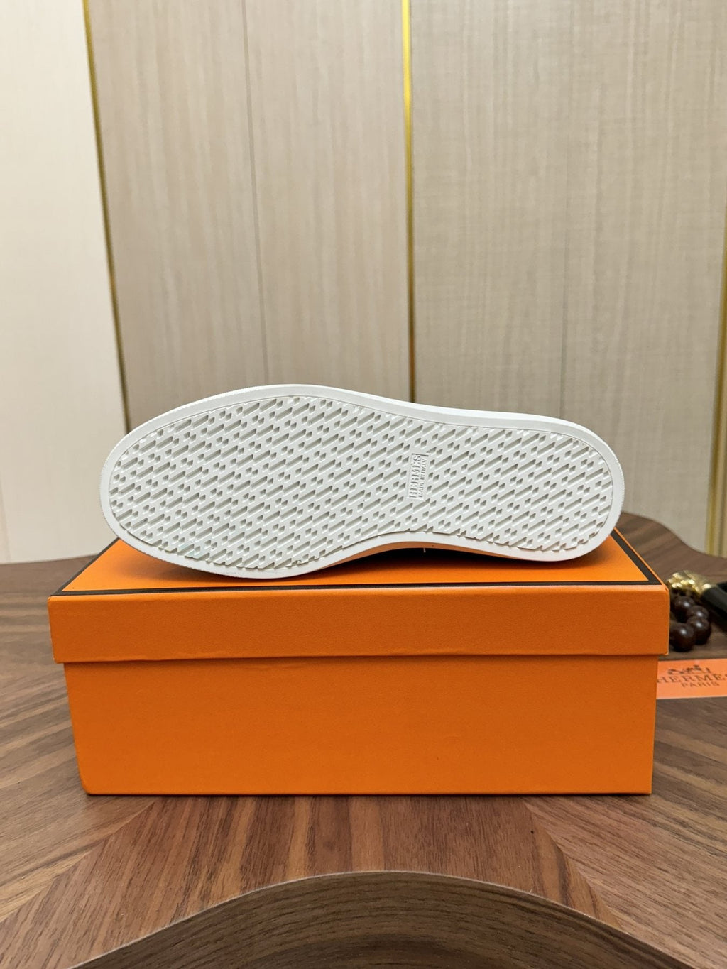 Hermès Navy Slip-On Sneakers — back