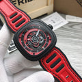 SEVENFRIDAY Red Dial Strap Watch — hero