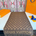 Louis Vuitton Brown Monogram Fringe Scarf — hero