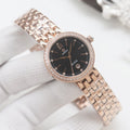 OMEGA Rose Gold Black Dial Bracelet Watch — hero