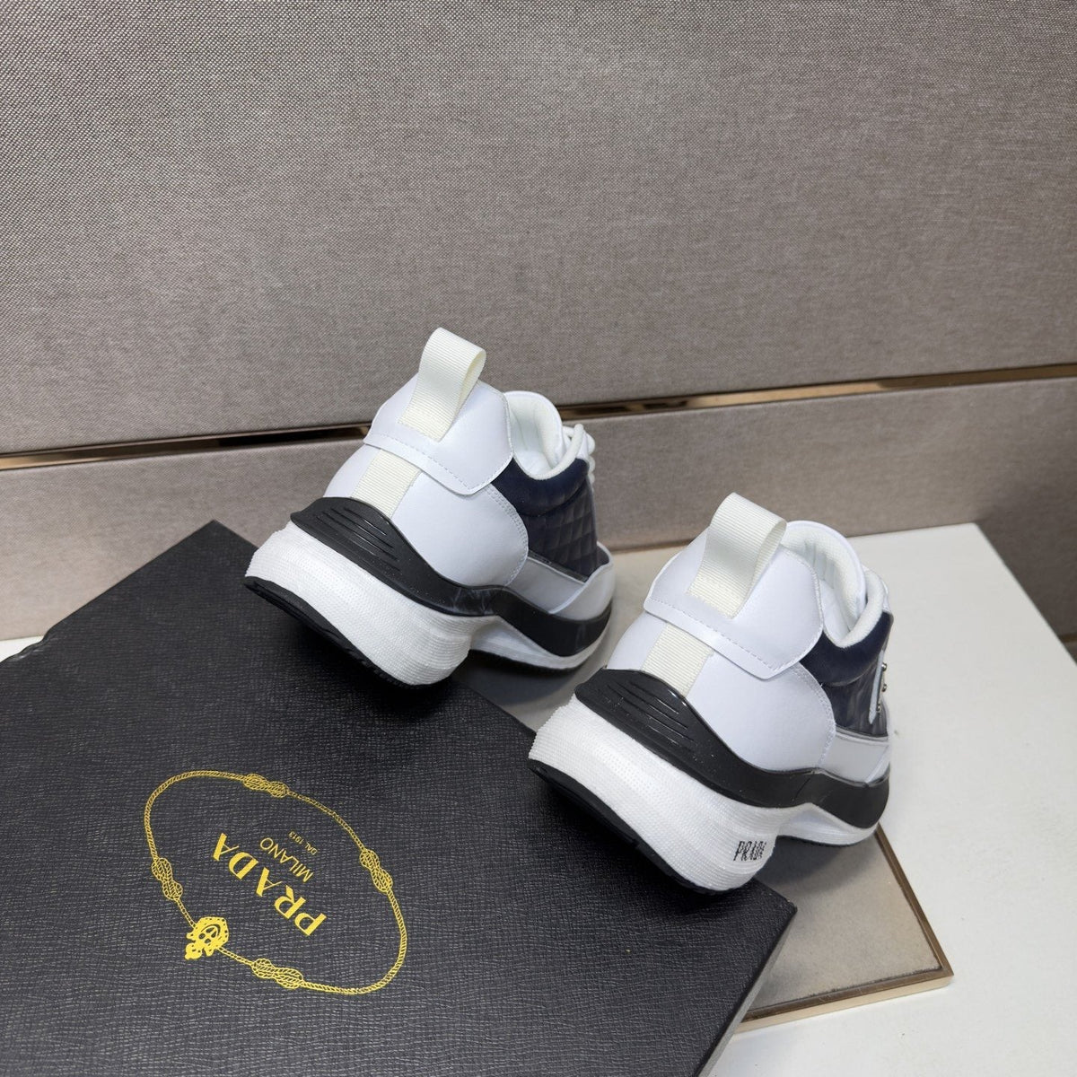 Prada Quilted Panel Sneakers — back