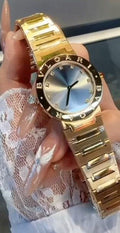 Bvlgari Gold Blue Dial Bracelet Watch — hero