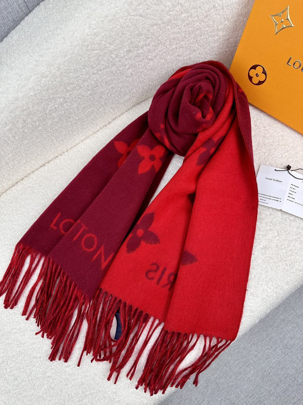 Louis Vuitton Reversible Monogram Fringe Scarf — hero