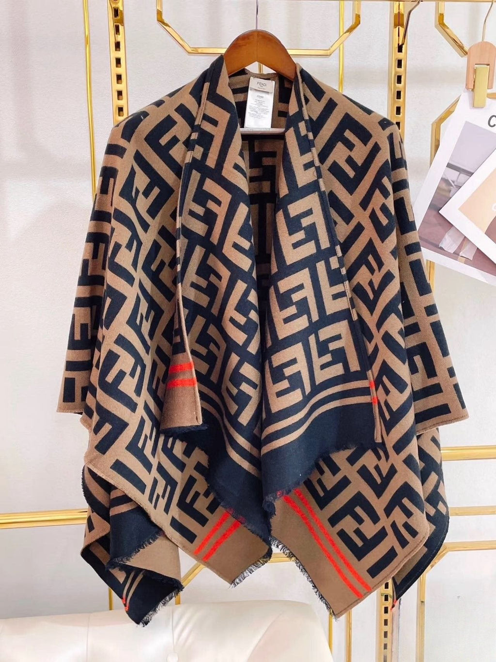 Fendi Geometric Shawl Wrap — hero