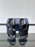 Dior Aqua Two-Strap Slide Sandals — hero