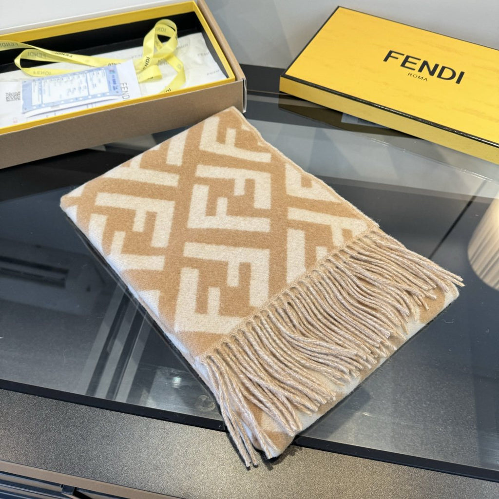 Fendi Geometric Fringed Scarf — hero