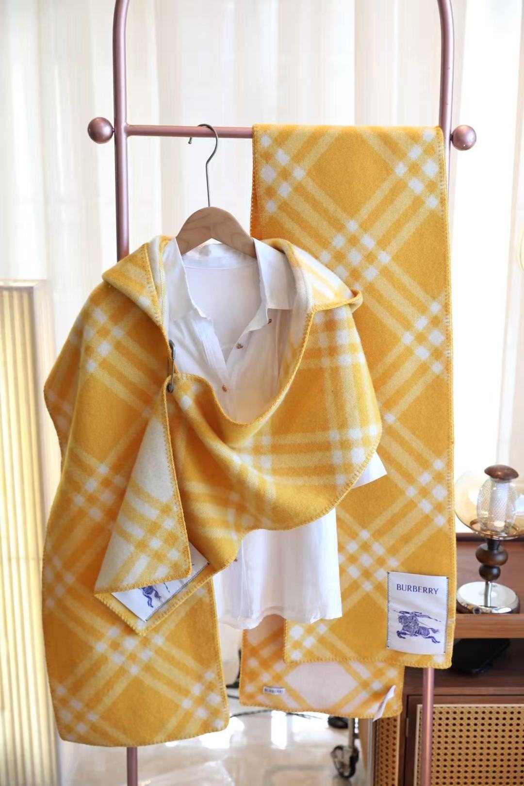 Burberry Plaid Hooded Scarf — front