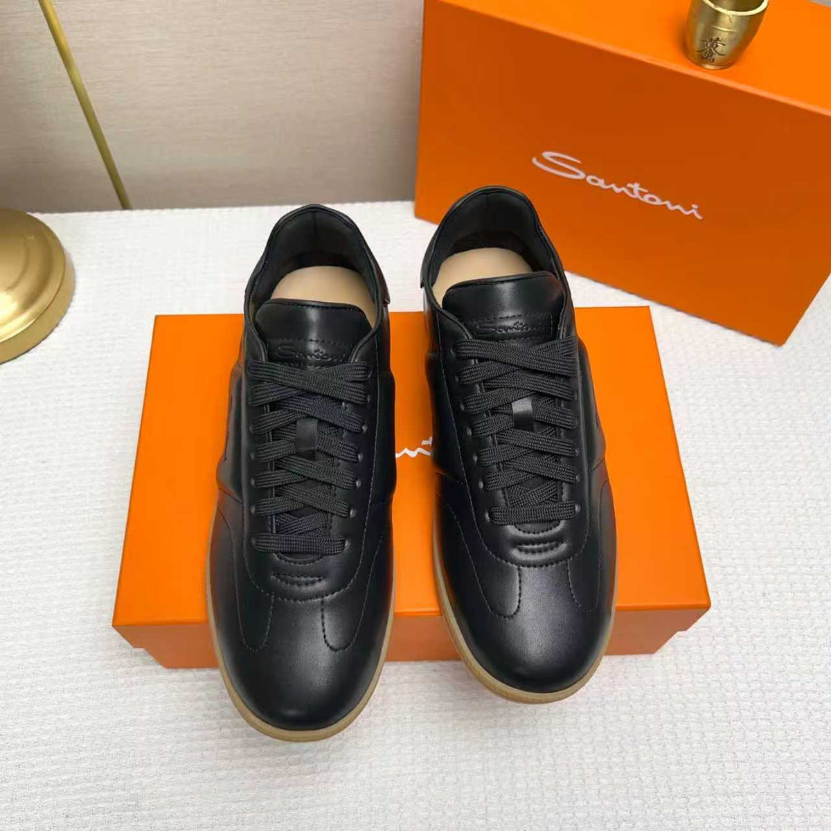 Santoni Embossed Low-Top Sneakers — hero