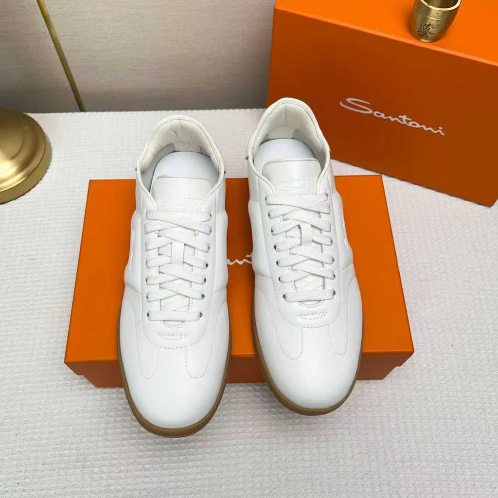 Santoni Embossed Low-Top Sneakers — front