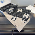 Chanel Grid Pattern Knit Scarf — hero