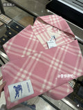 Plaid Hooded Scarf Wrap — front