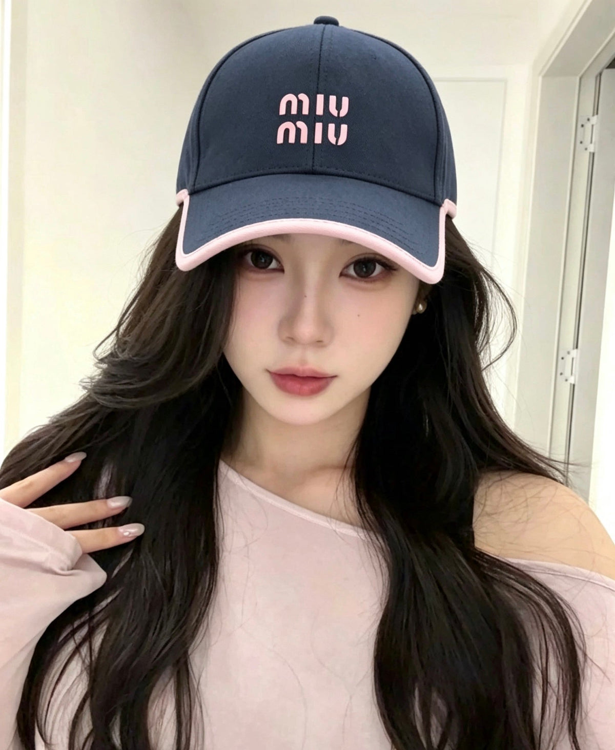 Miu Miu Color-Block Baseball Cap